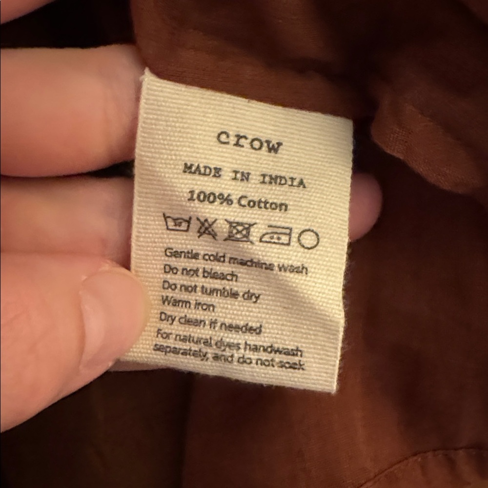 World of Crow Brown Elasticized Midi Dress Sz S - Picture 12 of 14